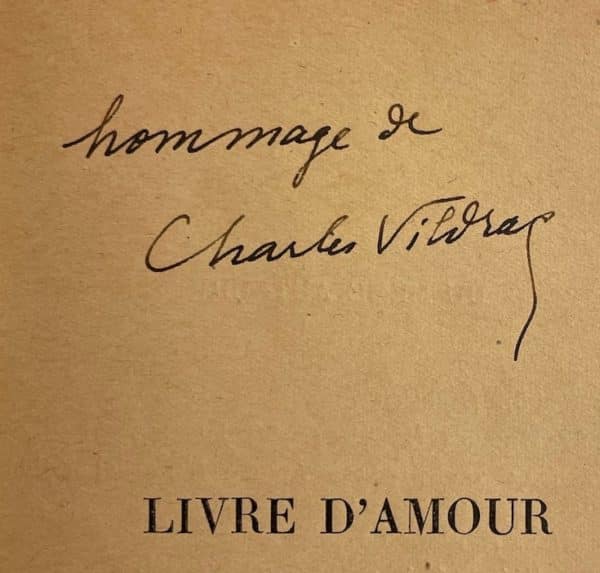 VILDRAC (Charles) Livre d'amour. Edition augmentée. Paris, Edition de Minuit, 1947. – Image 2