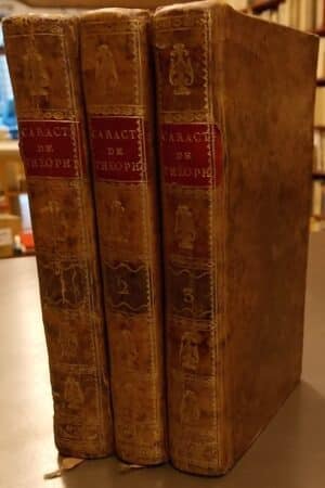 LA BRUYERE (Jean de) Les caractères de Théophraste, avec les caractères ou les moeurs de ce siècle. Nouvelle édition. Londres [Paris, Cazin], 1784.
