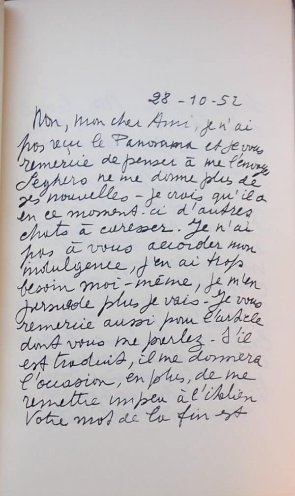 REVERDY (Pierre) Lettres à Jean Rousselot, suivies de Pierre Reverdy romancier, ou quand le poète se dédouble par Jean Rousselot. Sans lieu, Rougerie, 1973. – Image 2