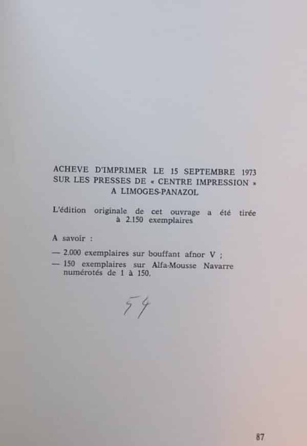 REVERDY (Pierre) Lettres à Jean Rousselot, suivies de Pierre Reverdy romancier, ou quand le poète se dédouble par Jean Rousselot. Sans lieu, Rougerie, 1973. – Image 3