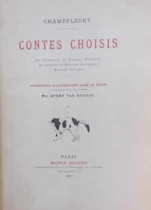 CHAMPFLEURY (Jules Fleury, dit) Contes choisis. Les trouvailles de Monsieur Bretoncel - La sonnette de Monsieur Berloquin - Monsieur Tringle. Paris, Maison Quantin, 1889.
