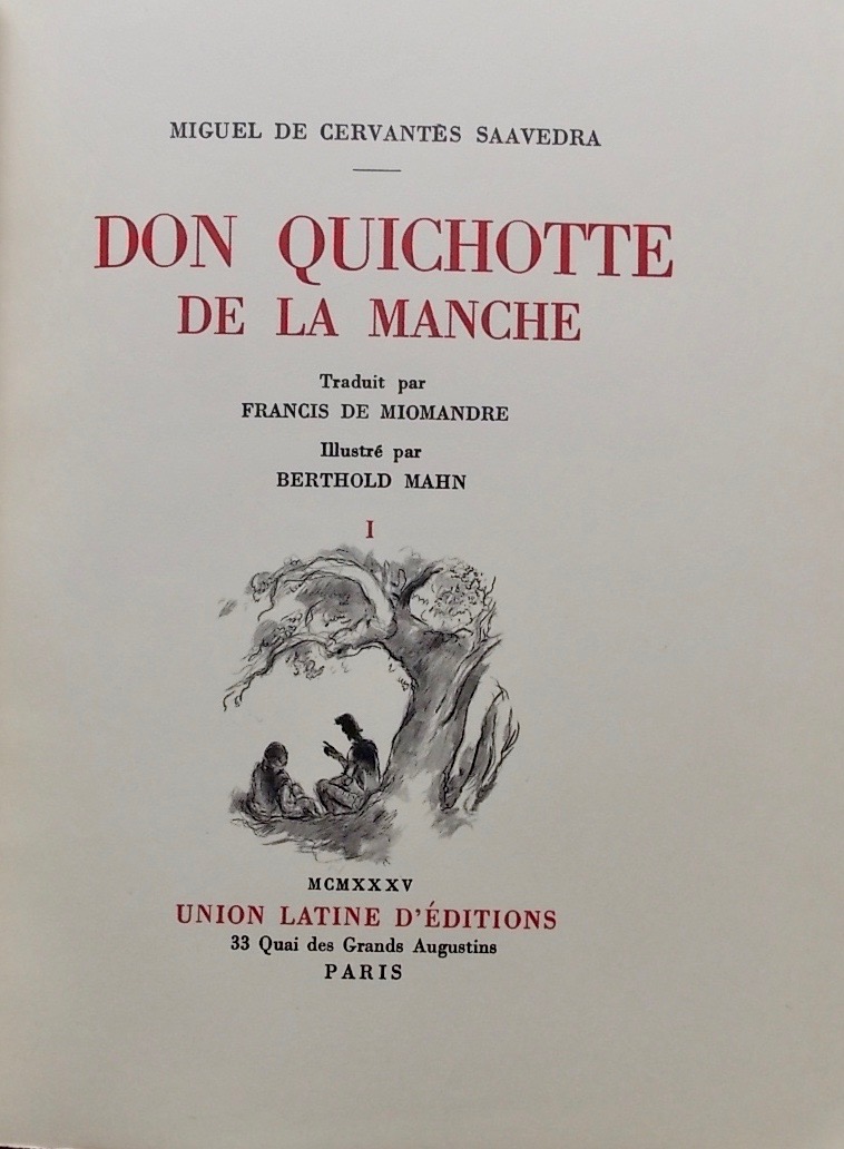 CERVANTES SAAVEDRA (Miguel de) Don Quichotte de La Manche. Paris, Union Latine d'Editions, 1935. – Image 3