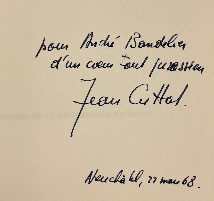 CUTTAT (Jean) Les couplets de l'oiseleur. Lausanne, CRV, 1967. – Image 2
