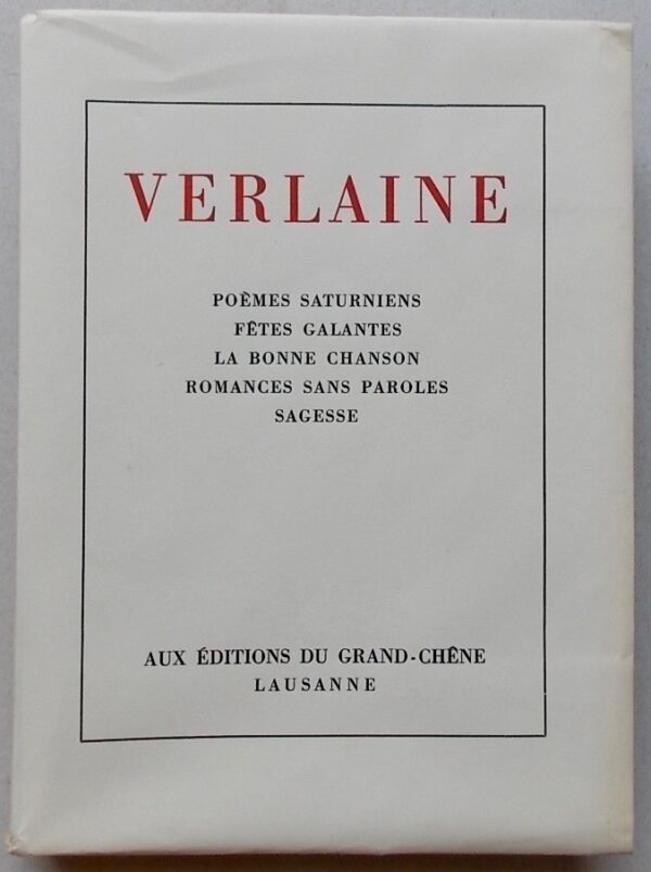 VERLAINE (Paul) Oeuvres poétiques. Lausanne, H. Kaeser - Editions du Grand-Chêne, 1943-1944. – Image 2