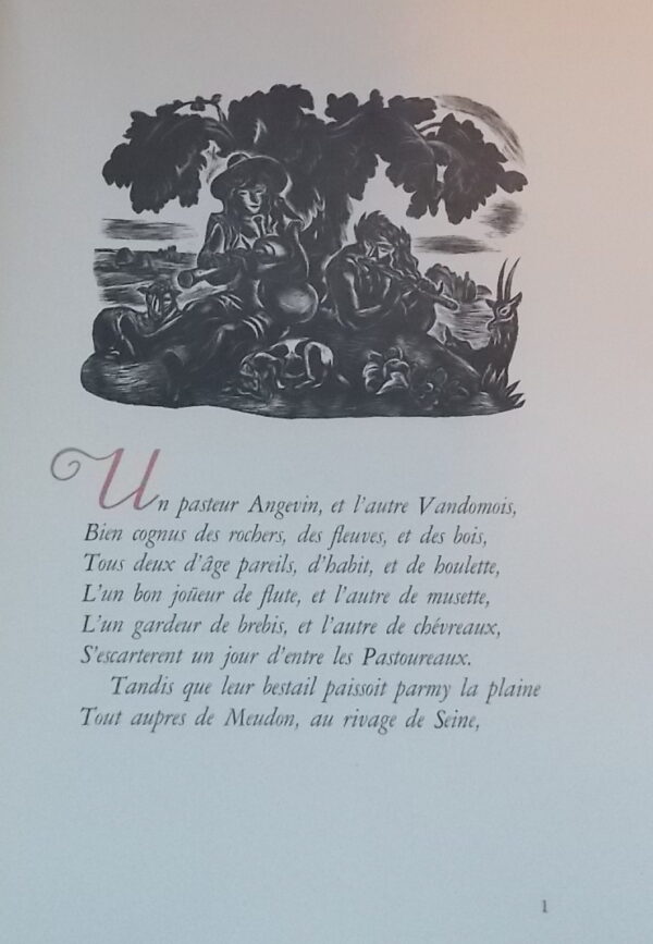 DARAGNES (Jean-Gabriel) & RONSARD (Pierre de) Eclogue de Pierre de Ronsard, gentil-homme vandomois. Sans lieu, chez l'artiste, 1933. – Image 3