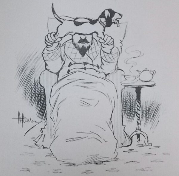 WILLY (Henry Gauthier-Villars, dit) A manger du foin. Souvenirs d'il y a vingt-cinq ans. Commentés par Willy. Illustrés par Albert Guillaume. Paris, Les Editions Henry-Parville, sans date. – Image 2