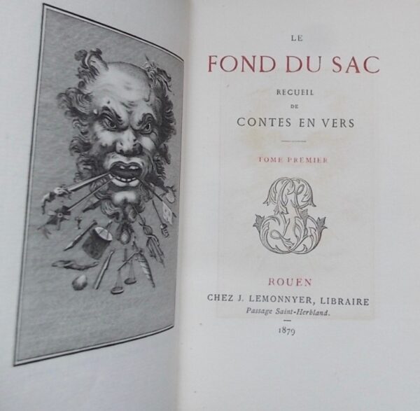 [NOGARET (Félix)] Le fond du sac. Recueil de contes en vers. Rouen, chez J. Lemonnyer, 1879. – Image 2
