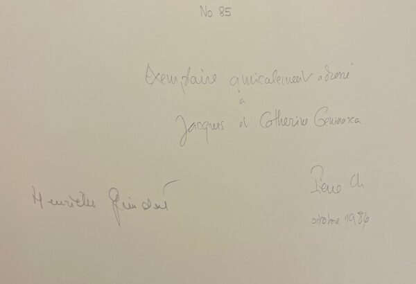 CHAPPUIS (Pierre) & GRINDAT (Henriette) Lignes mouvantes, précédé de Ailleurs ici. Lutry, Editions d'Orzens, 1984. – Image 2