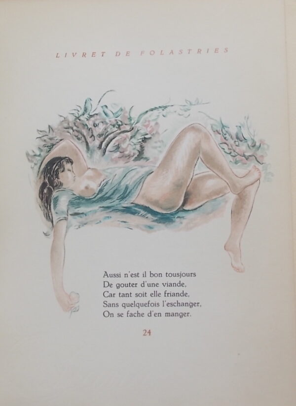 RONSARD (Pierre de) Livret de Folastries de Pierre de Ronsard à Janot Parisien. Paris, Aux dépens d'un Amateur, 1947. – Image 4