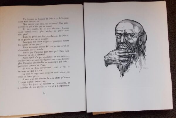 [DAUTRY (Marc) ill.] Le Livre de Job. Nice, Joseph Prado à l'enseigne du SEFER, 1961. – Image 5