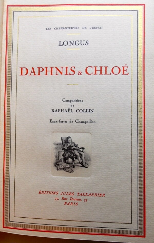 LONGUS Daphnis et Chloé. Paris, Jules Tallandier (coll. Les chefs-d'oeuvre de l'esprit), s.d. – Image 3