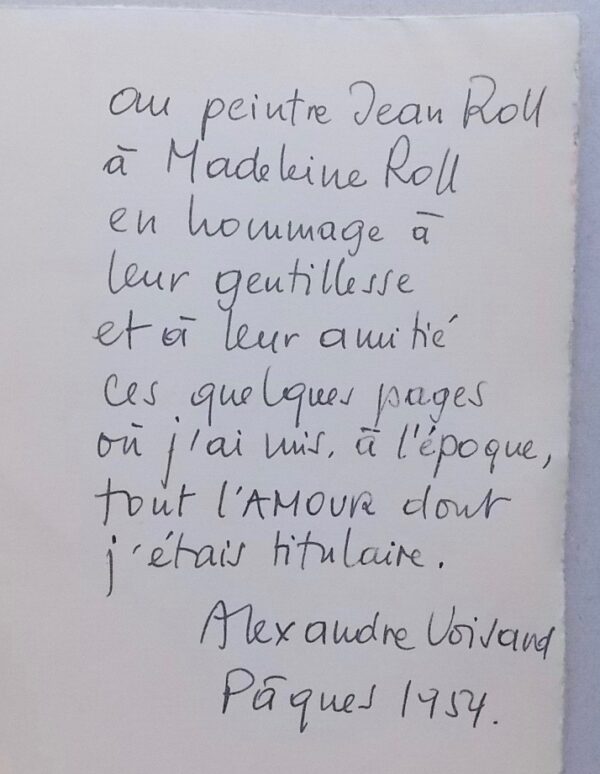 VOISARD (Alexandre) Ecrit sur un mur. Porrentruy, Editions du Provincial, 1954. – Image 2