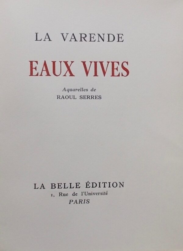 LA VARENDE (Jean de) Romans et contes. Paris, La Belle Edition, [1954-1955]. – Image 3