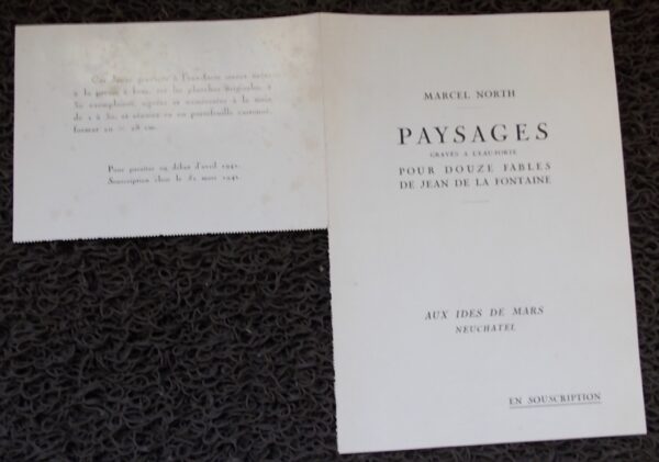 NORTH (Marcel) Paysages pour douze fables de Jean de La Fontaine. Neuchâtel, Aux Ides de Mars, 1941. – Image 5