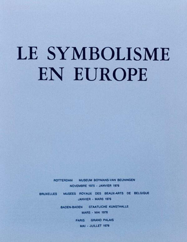 COLLECTIF Le symbolisme en Europe. Paris, Editions des Musées Nationaux, (1976). – Image 2