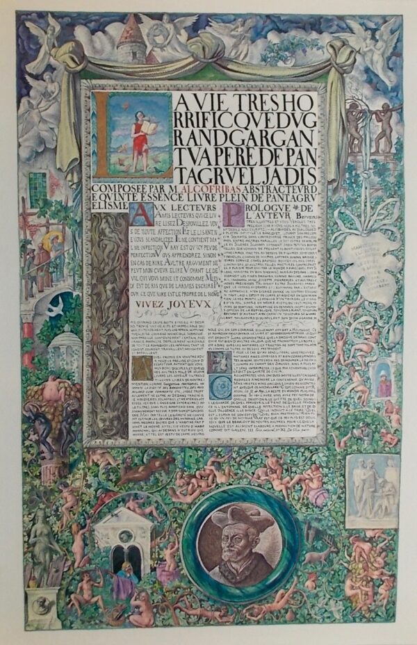 HUMBERT (Charles) - RABELAIS (François) Gargantua de Rabelais. La Chaux-de-Fonds, Editions Lux, 1980. – Image 2