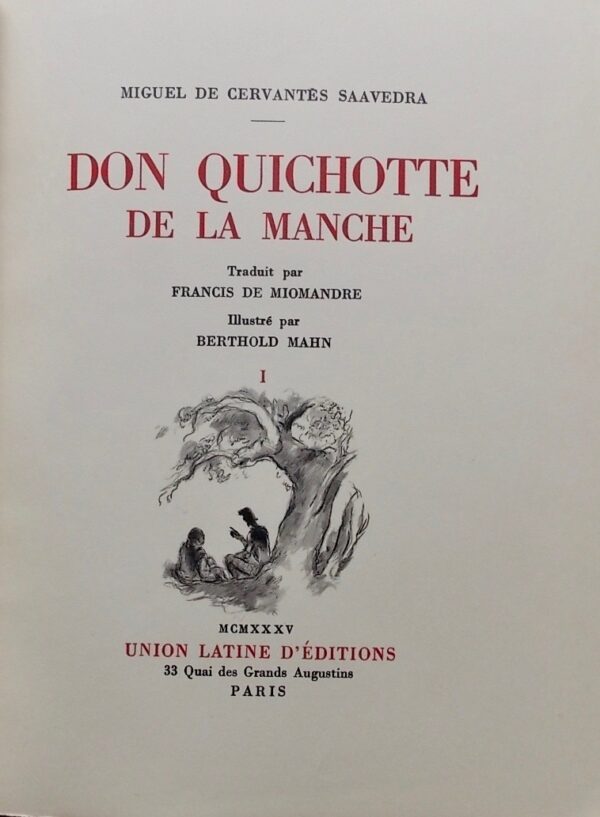 CERVANTES SAAVEDRA (Miguel de) Don Quichotte de La Manche. Paris, Union Latine d'Editions, 1935. – Image 3