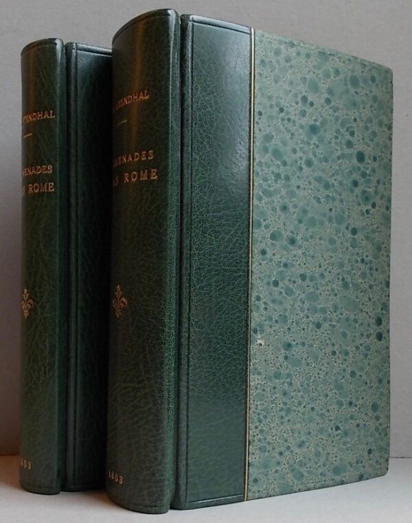 STENDHAL Promenades dans Rome. Nouvelle édition, entièrement revue et augmentée de fragments inédits. Paris, Michel Lévy  Frères, 1853. – Image 2