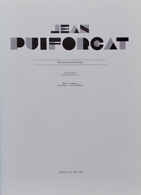 BONNEVILLE (Françoise de) Jean Puiforcat. Paris, éditions du Regard, 1986. – Image 2