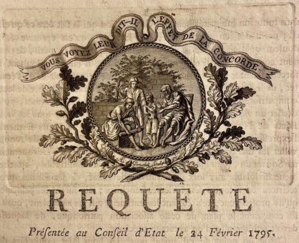 *** Compte rendu aux signataires à l'Acte d'Union de 1794. A Neuchâtel, De l'imprimerie de Louis Fauche-Borel, 1795. – Image 3