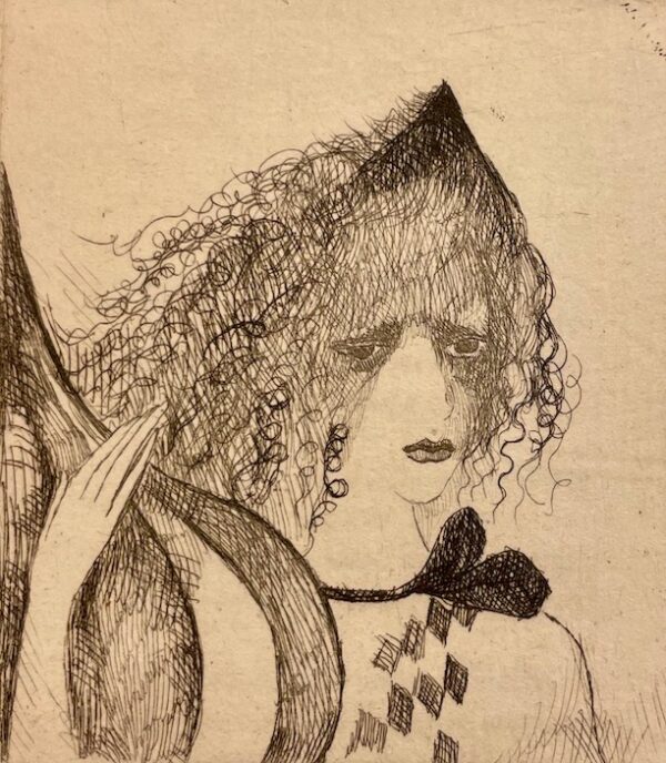 LAURENCIN (Marie) Eventail. Dix gravures, accompagnées de poésies nouvelles de Louis Codet, Jean Pellerin et de MM. Roger Allard, André Breton, Francis Carco, M. Chevrier, F. Fleuret, G. Gabor, Max Jacob, Valery Larbaud, A. Salmon. Paris, Editions de la Nouvelle Revue française, 1922. – Image 4