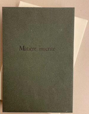 PACHE (Jean) Matière inscrite. Lausanne, Françoise Simecek, 1984.