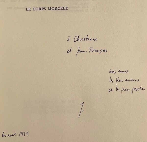 PACHE (Jean) Le corps morcelé. Lausanne, L'Age d'Homme (coll. Le Rameau d'Or), 1977. – Image 3