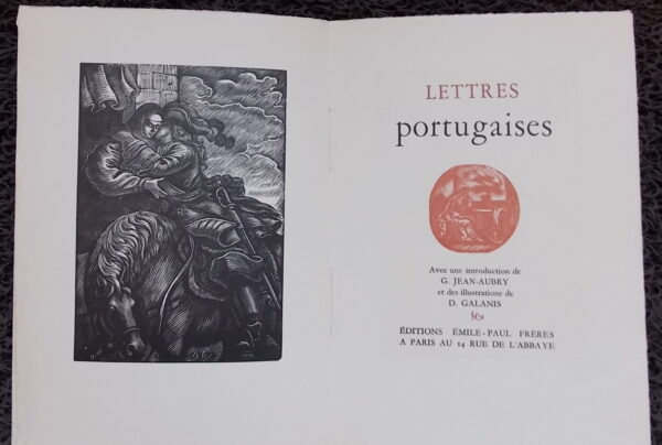 [GALANIS] - [ALCOFORADO (Mariana)] Lettres portugaises. Paris, Emile-Paul Frères, 1941. – Image 2