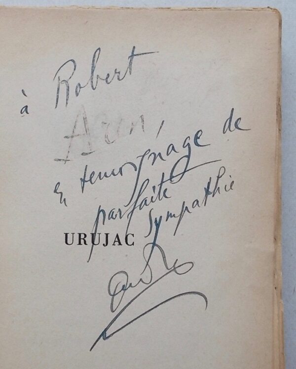 AUDIBERTI (Jacques) Urujac. Paris, Gallimard (coll. Blanche), 1941. – Image 2