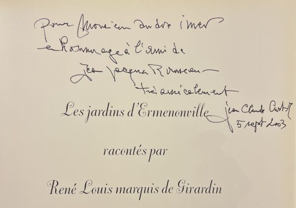 [ROUSSEAU] - CURTIL (Jean-Claude) Les jardins d'Ermenonville racontés par René Louis marquis de Girardin. Saint-Rémy-En-l'Eau, Editions d'Art Monelle Hayot, 2003. – Image 6