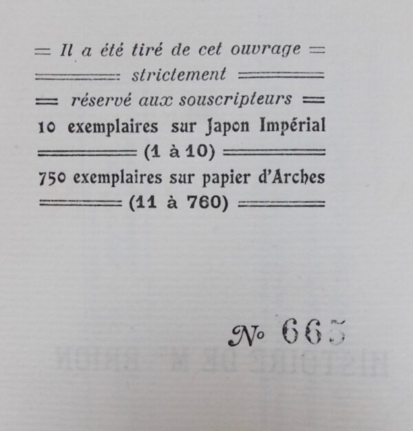 [APOLLINAIRE] - *** Histoire de Mlle Brion, dite comtesse de Launay (1754). Paris, Bibliothèque des Curieux (coll. Le coffret du Bibliophile), [1913]. – Image 2