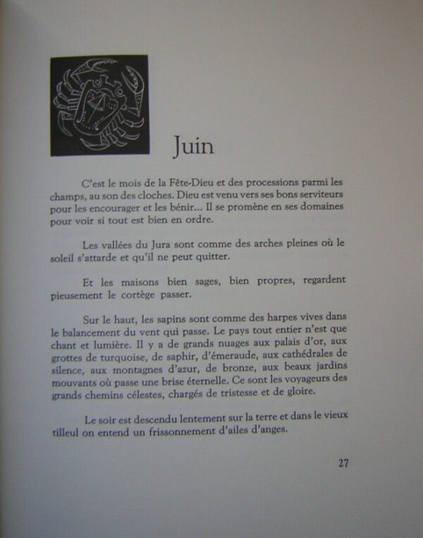 BAILLODS (Jules) Le grand commandement des saisons. Sans lieu, Ogival, 1979. – Image 2