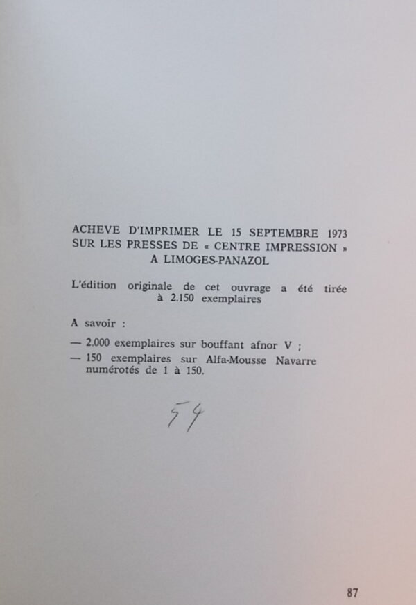 REVERDY (Pierre) Lettres à Jean Rousselot, suivies de Pierre Reverdy romancier, ou quand le poète se dédouble par Jean Rousselot. Sans lieu, Rougerie, 1973. – Image 3