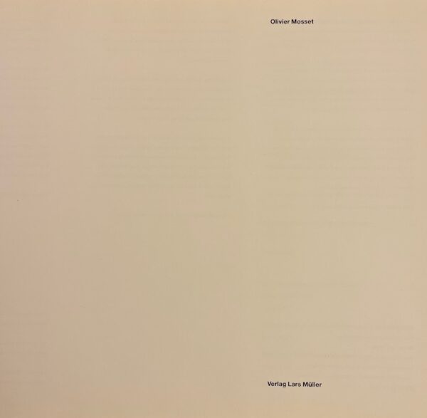 [MOSSET] Olivier Mosset. Baden, Verlag Lars Müller, 1990. – Image 2