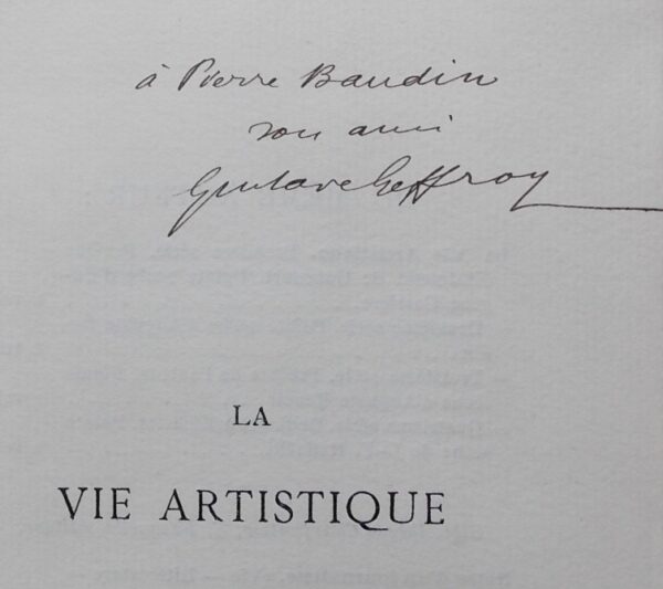 GEFFROY (Gustave) La vie artistique. Cinquième série. Paris, H. Floury, 1897. – Image 3