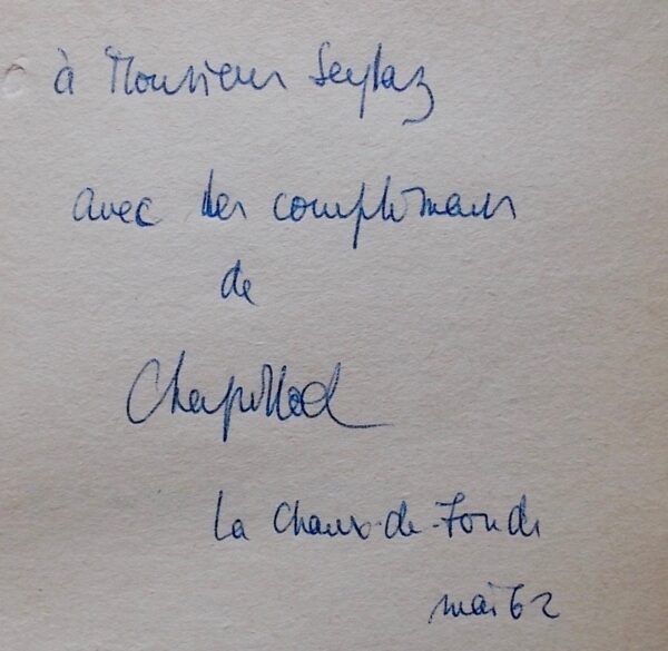 CHERPILLOD (Gaston) L'insurgent. Poèmes. Paris, Editions du Scorpion (coll. Alternance), 1962. – Image 2