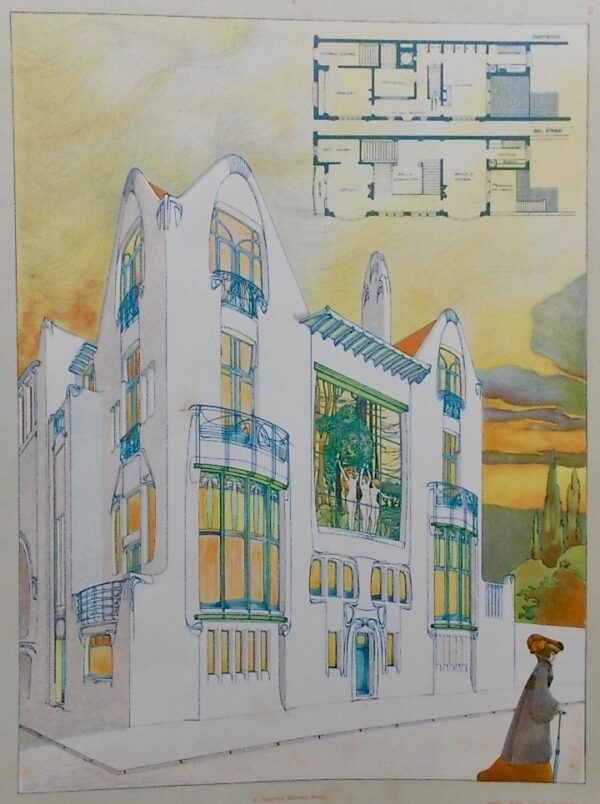 BEAUCLAIR (R.) & GRADL (M. I.) Documents d'architecture moderne. Ensemble et détails. Formes - Matériaux - Couleurs. 2e année. Paris, H. Laurens Editeur, [1902]. – Image 2