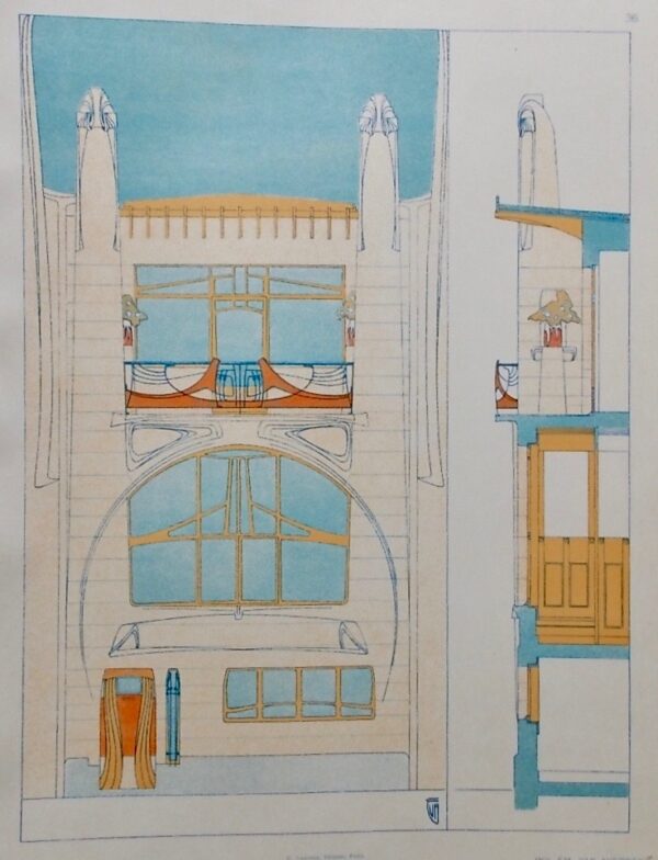 BEAUCLAIR (R.) & GRADL (M. I.) Documents d'architecture moderne. Ensemble et détails. Formes - Matériaux - Couleurs. 2e année. Paris, H. Laurens Editeur, [1902]. – Image 3