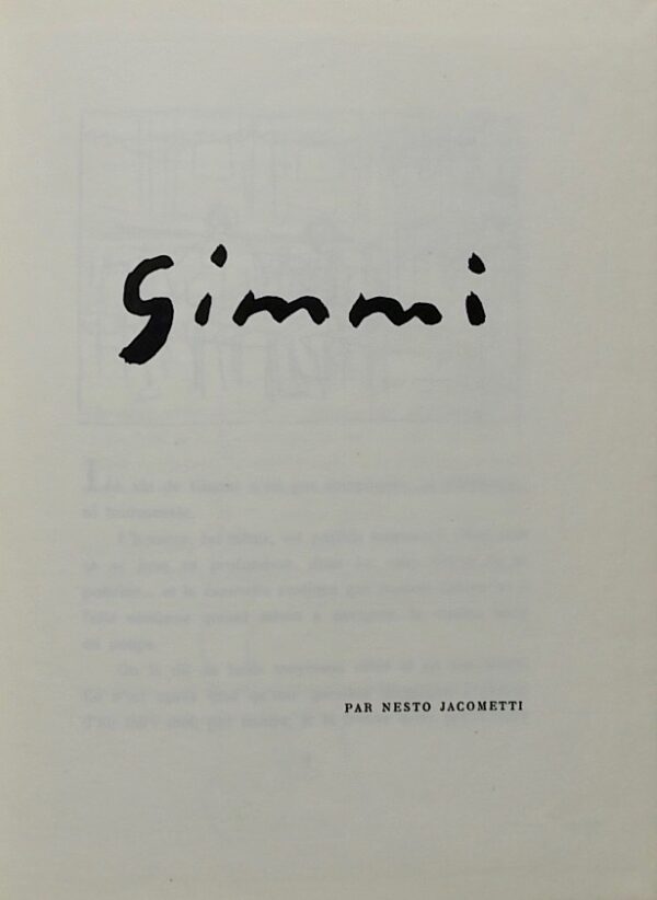 [GIMMI] - JACOMETTI (Nesto) Gimmi. Lausanne, Imprimerie Held, 1943. – Image 2