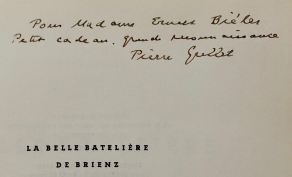 GRELLET (Pierre) La belle batelière de Brienz. Lausanne, Editions des terreaux, 1950. – Image 3
