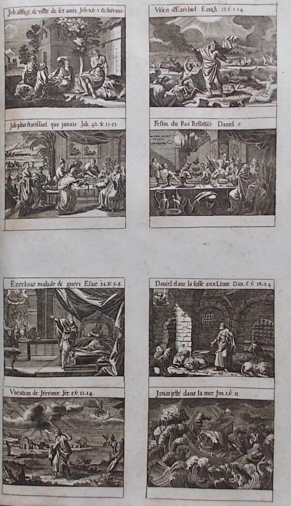 [Bible] - MARTIN (Mr) - SCHOLL (Samuel) La Sainte Bible, du Vieux et du Nouveau Testament. Suivant la version ordinaire des Eglises réformées, revue sur les originaux, et retouchée dans le langage. Avec des préfaces particulières sur chacun des Livres de l'Ecriture sainte, tirées de la Bible de Mr. Martin. Nouvelle édition, revue et corrigée par Samuel Scholl, pasteur de l'Eglise françoise de Bienne. A Bienne et à Yverdon, Jean Christoph Heilmann et Jean Jacques Neubrand, 1746. – Image 4