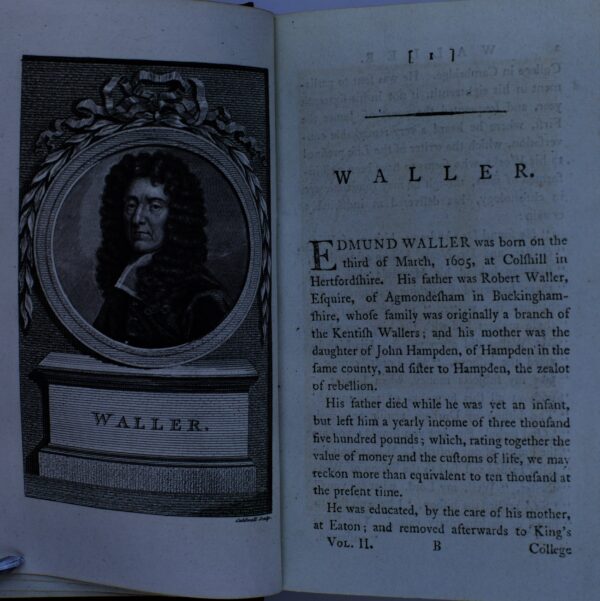 JOHNSON (Samuel) The Works of the English Poets. With Prefaces, Biographical and Critical Observations London, Printed by John Nichols for J. Buckland, J. Rivington and sons..., 1790. – Image 4