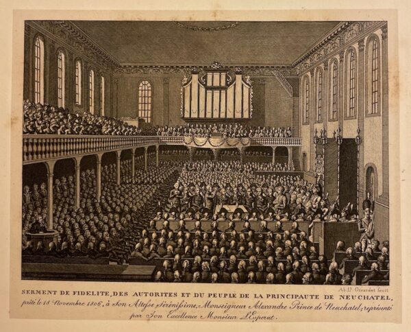 [BERTHIER] - BACHELIN (Auguste) Alexandre Berthier, Prince et Duc souverain de Neuchâtel, Prince de Wagram, Maréchal de France. La Principauté de Neuchâtel (1806-1814) et Le Bataillon de Neuchâtel. Notice historique. Neuchâtel, Samuel Delachaux, [1863]. – Image 4