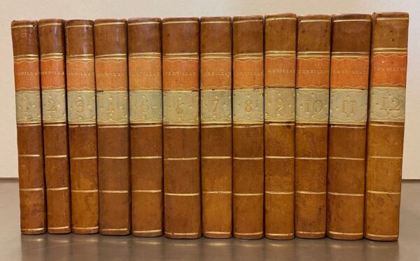CONDILLAC (Gabriel Bonnot, abbé de) Cours d'étude pour l'instruction du Prince de Parme, aujourd'hui S. A. R. L'Infant D. Ferdinand, Duc de Parme, Plaisance, Guastalle, etc... Genève, chez Du Villard Fils & Nouffer, 1780.