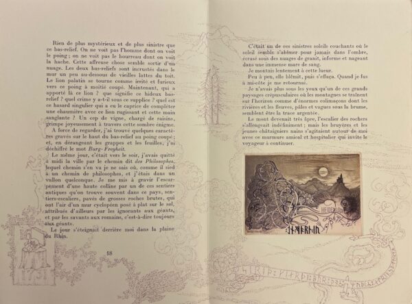 HUGO (Victor) Le Rhin. Lettre XXVIII Heidelberg. Gravures de A. E. Yersin. Lausanne, André et Pierre Gonin, 1976. – Image 4