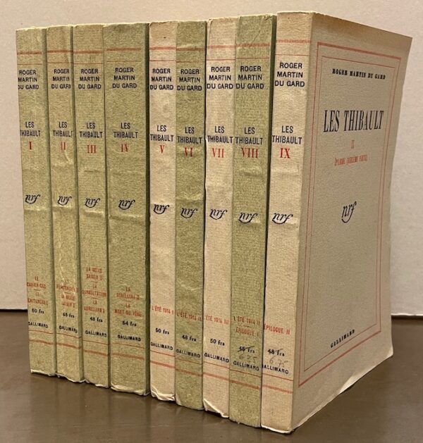 MARTIN DU GARD (Roger) Les Thibault. Paris, Editions Gallimard, 1941-1942.