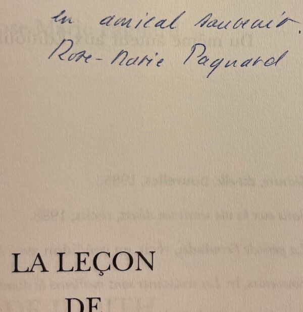 PAGNARD (Rose-Marie) La leçon de Judith. Récit. Lausanne, Editions de l'Aire, 1993. – Image 2