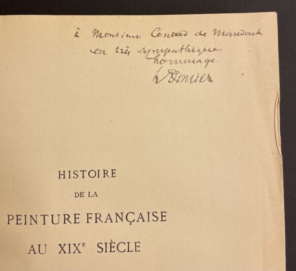 DIMIER (Louis) Histoire de la peinture française au XIXe siècle  (1793-1890). [...] Paris, Librairie Delagrave, 1926. – Image 3