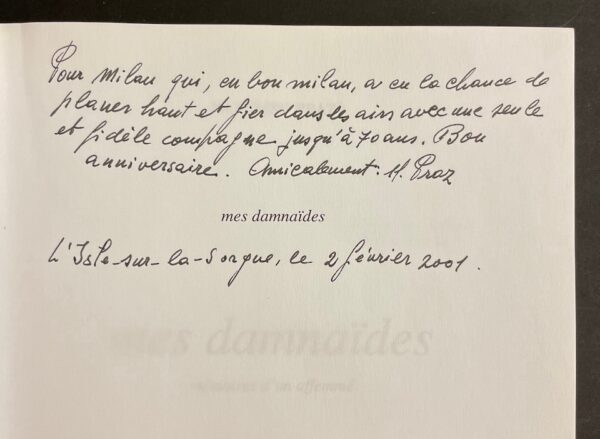 PRAZ (Narcisse) Mes damnaïdes. Mémoires d'un affemmé. Sierre, Editions Monographic, 2000. – Image 2
