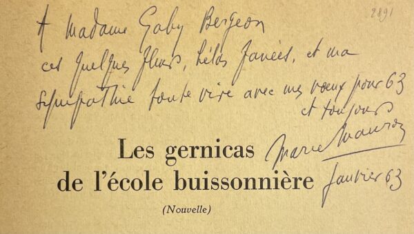 MAURON (Marie) Les gernicas de l'école buissonnière. Bruxelles, Ad. Goemaere, 1962. – Image 2